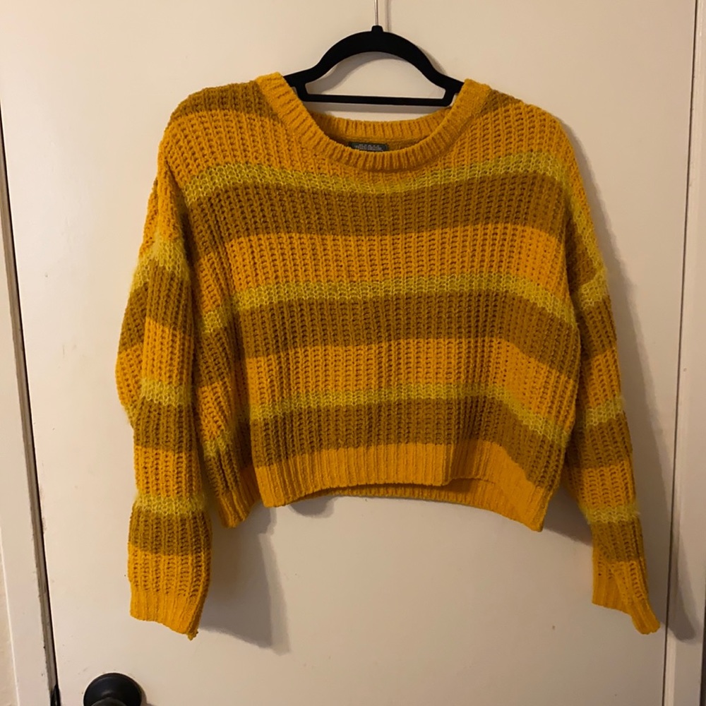 Yellow striped sweater !